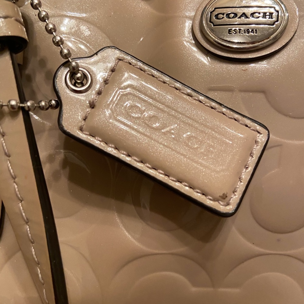 COACH OP Art Modern Signature Patent Leather Bag